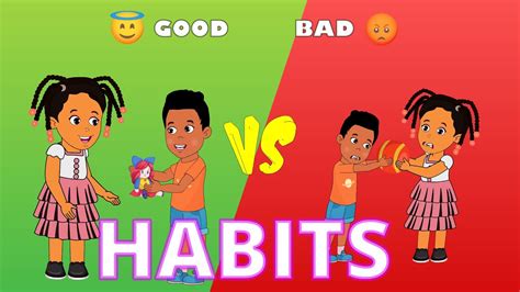 Good And Vs Bad Habits For Kids Personal Hygiene Educational Video