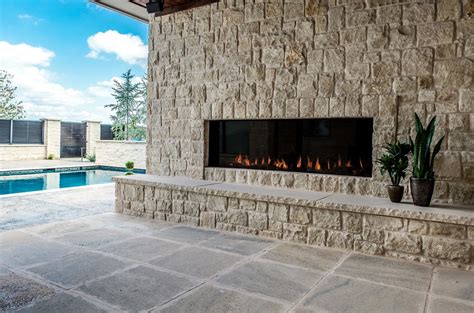 Flare Front Modern Frameless Fireplace Contemporary Patio