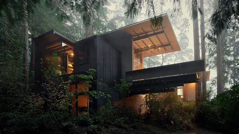 House Architecture Trees Forest Nature Modern 1920x1080