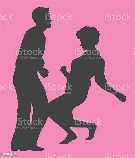 Silhouette Of Couple Dancing Stock Illustration Download Image Now