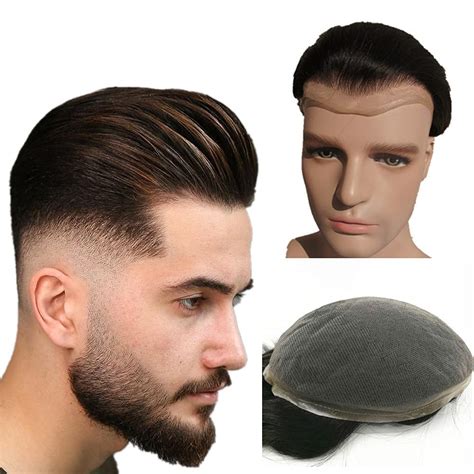 Buy Nlw Mens Toupee Human Hair Replacement System European Human Hair