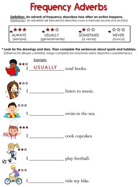 Frequency Adverbs Online Pdf Worksheet English Grammar For Kids 2nd