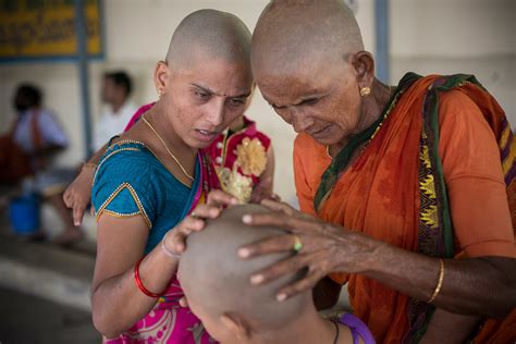 These Stunning Images Show Indian Women Shaving Their Heads For