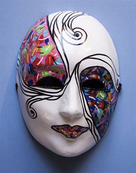 This page is updated frequently! White black masquerade mask rainbow accents. by TightropeToTheMoon, $128.00 | Black masquerade ...