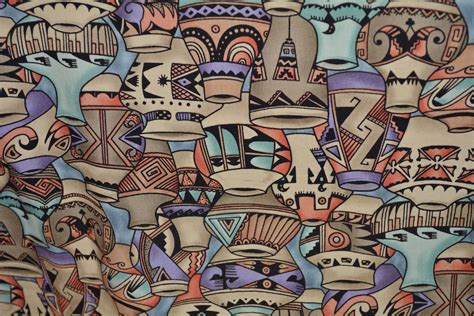 Native American Novelty Pottery Fabric Michael Miller