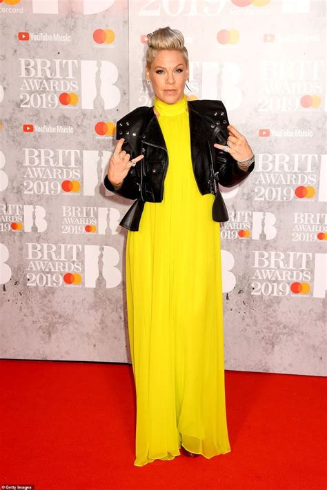Brits 2019 Stars Grace Red Carpet At Awards Show Edgy Dress Red