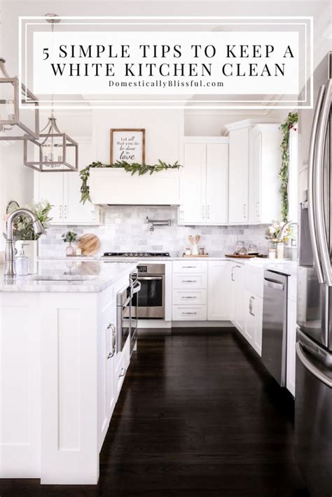 First, the user needs to prepare a solution by mixing 1 gallon of warm water with 1 cup bleach. 5 simple tips to keep a white kitchen clean. | Cleaning a ...