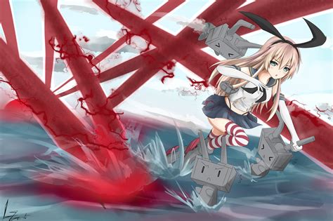 Kantai Collection Shimakaze Kancolle Signed Wallpapers Hd Desktop And Mobile Backgrounds