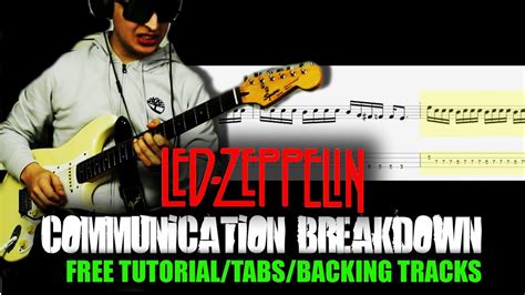 Guitar Lesson How To Play Communication Breakdown With Tabs And