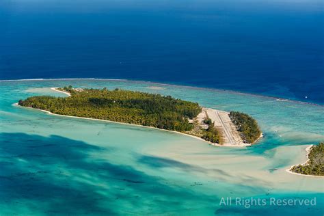 Overflightstock Airport On Tetiaroa Atoll Tropical Islands Of French