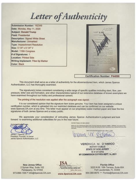 Follow here for the latest updates from congress. Sell / Auction Autograph Donald Trump Signed Impeachment ...