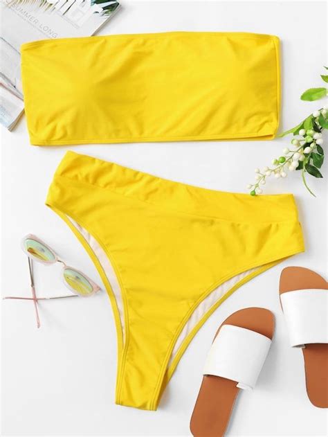 I Love This Yellow Bikii Bikinis High Leg Bikini Bikini Set