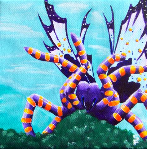 Blue Starr Art Spider Fairy Acrylic Painting