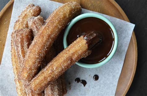 Easy Homemade Churros With Chocolate Sauce Just A Taste