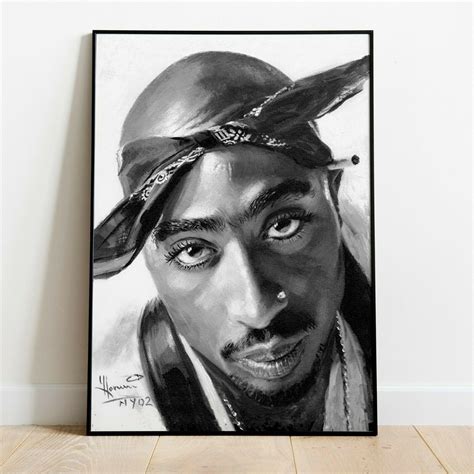 Tupac Poster Art 2pac Tupac Shakur Rap Hip Hop Music Poster Print And