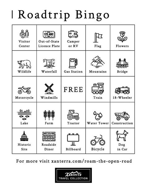 Road Trip Bingo Road Trip Bingo