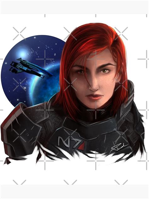 Commander Shepard Photographic Print By Sapphyre411 Redbubble