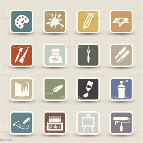 Art Icons Stock Illustration Download Image Now Art Art And Craft