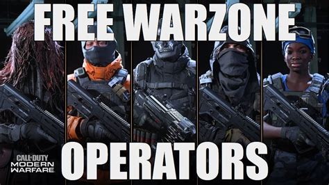 How To Get Free Operators In Warzone Call Of Duty Modern Warfare