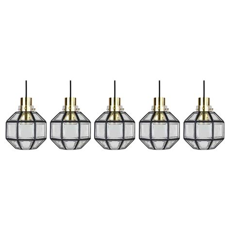 Limburg 1 Of 5 Minimalist Iron Clear Glass And Brass Geometric Pendant Lights For Sale At 1stdibs