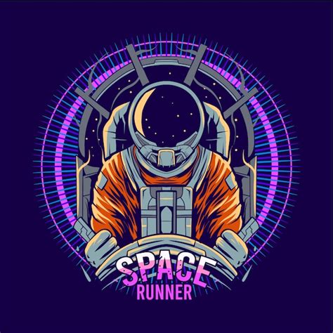 premium vector astronaut pilot space ship illustration