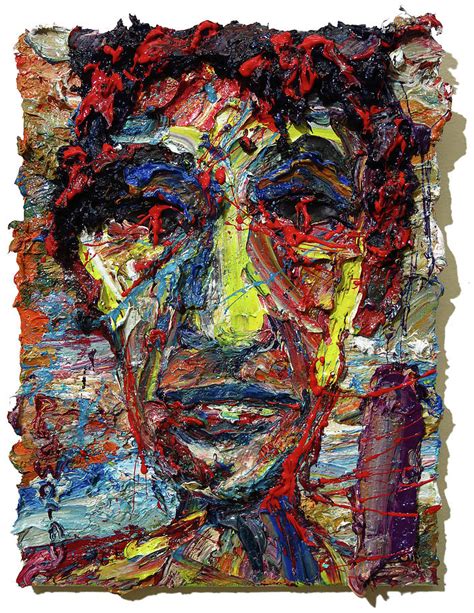 Abstract Man Face Painting Expressionism Exhibit Impressionist Style