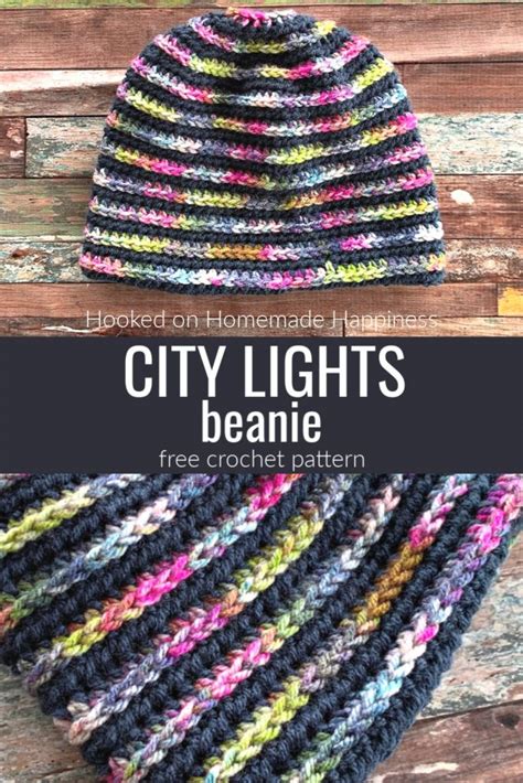 City Lights Beanie Crochet Pattern Cal For A Cause Hooked On