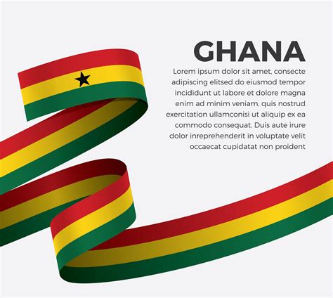 Ghana Abstract Wave Flag Ribbon 1885815 Vector Art At Vecteezy