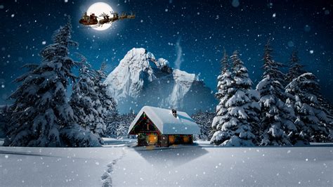 Download Wallpaper 1920x1080 Snowfall Winter Hut House Winter