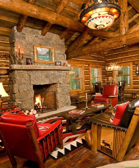 Pin By Connie Sue On Fireplaces Cabin Interior Design Log Cabin
