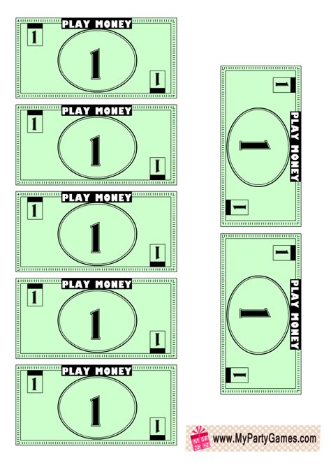Free Printable Monopoly Like Board Template And Play Money