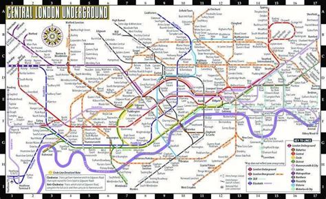 Michelin Streetwise London Underground Map Laminated Map Of The