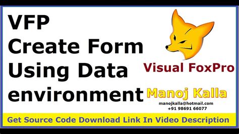 02vfp Form Data Environment Foxpro Create Form With Dataenvironment
