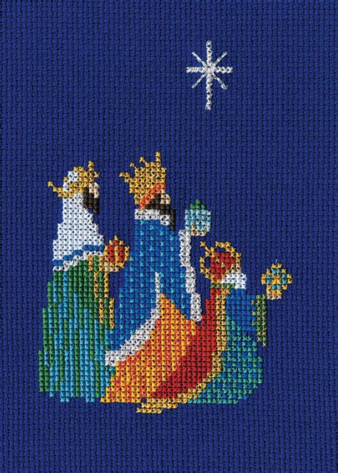 Cross Stitch Christmas Card Kit Three Kings Wise Men Bothy Etsy Uk