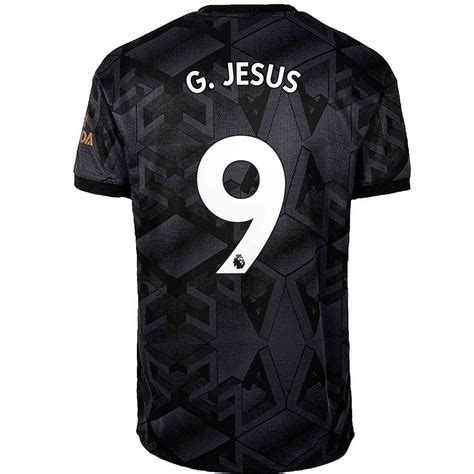 202223 Adidas Gabriel Jesus Arsenal Away Jersey Soccerpro