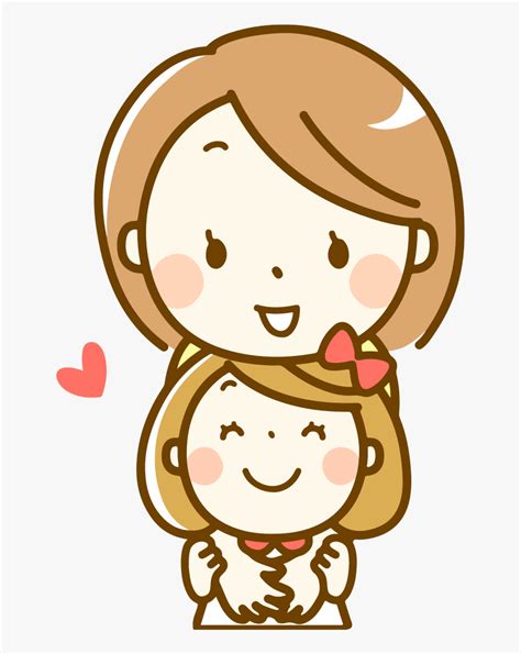 Mother And Daughter Caricatura Madre E Hija Hd Png Download Kindpng