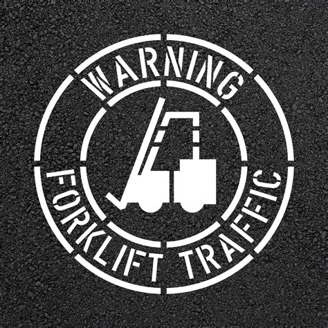 Forklift Traffic Safety Stencil Stop