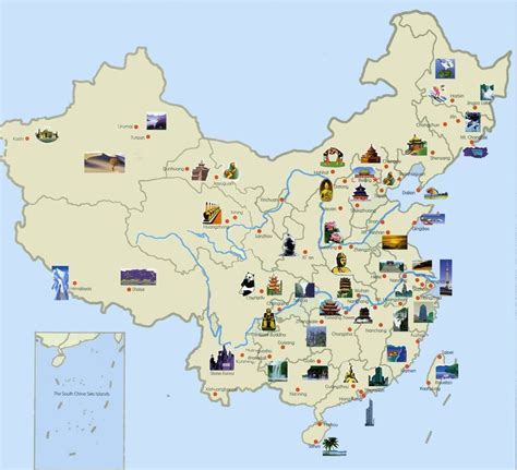 Map Of China Tourist Attractions China Map Tourist Destinations