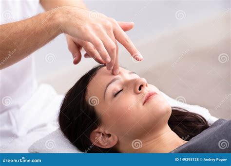 Woman Receiving Reiki Treatment Stock Photo Image Of Beautiful