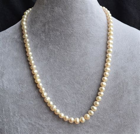 Ivory Pearl Necklacesgenuine Pearl Necklaces18 Inches Etsy