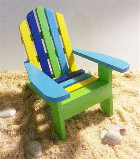 Whether set in the sand on a beach, gathered around a fire in the backyard, or overlooking the mountains on a vista, this design is never out of place. Hand Painted Mini Adirondack Beach Chair, Fairy Garden ...
