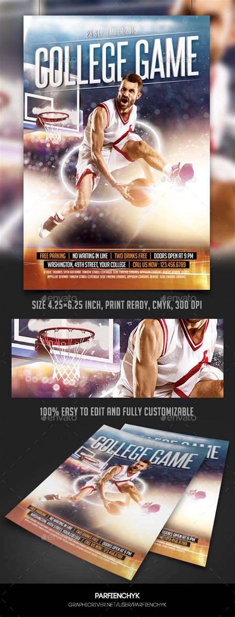 All Star Basketball Game Flyer Template