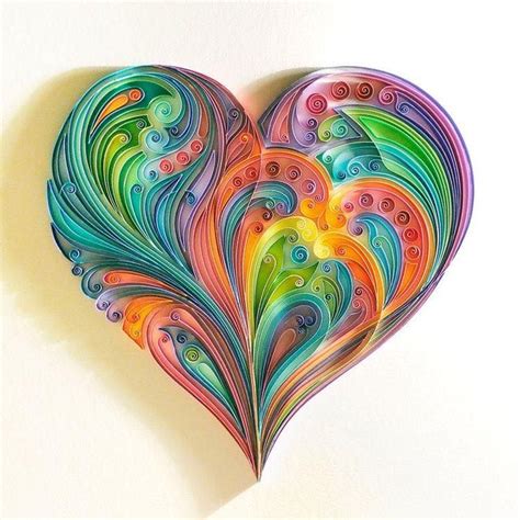 Quilled Heart Arte Quilling Paper Quilling Patterns Quilled Paper Art Quilling Paper Craft