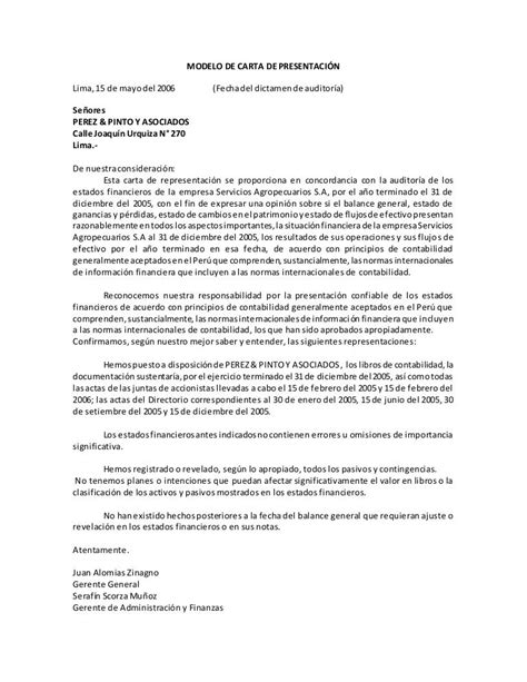 Carta De Representacion