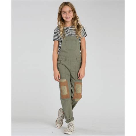 Billabong Girls Peace Patched Overalls Billabong Us Surf Outfit