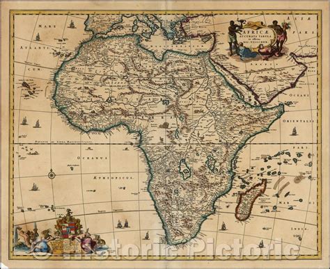 Historic Map Africae Accurata Tabula Ex Officina Nic Visscher 1680