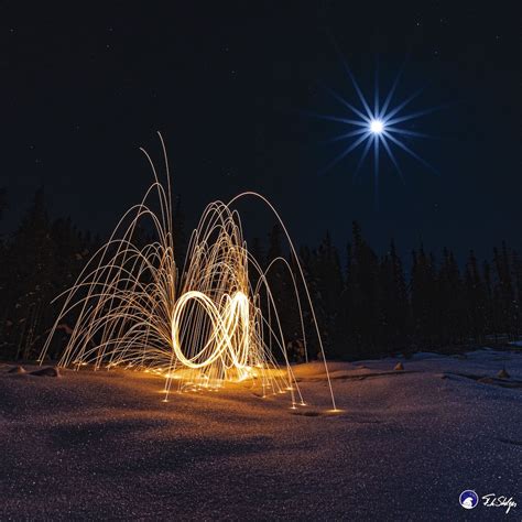 Drone Captures Spark Tacular Photos Of Steel Wool Lighting Up The Night