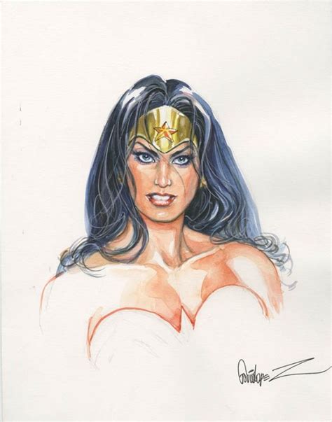 Jose Luis Garcia Lopez Wonder Woman Watercolor Comic Art Wonder Woman
