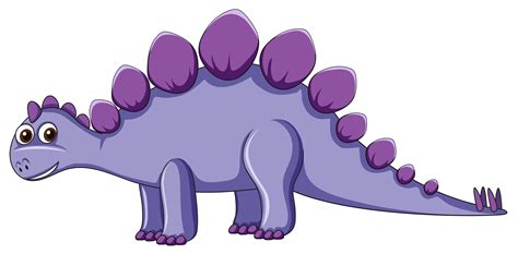 Cute Purple Dinosaur Character 373797 Vector Art At Vecteezy