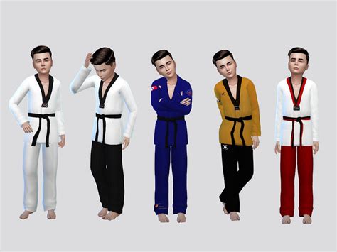 Basic Karate Uniform F By Mclaynesims At Tsr Sims 4 U